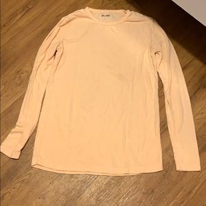 Point light orange ribbed t shirt size large